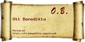 Ott Benedikta névjegykártya